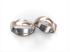Cặp nhẫn cưới CNC được thiết kế theo phong cách phá cách