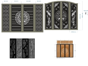 Bộ sưu tập 10 BST mẫu cổng 4 cánh mới