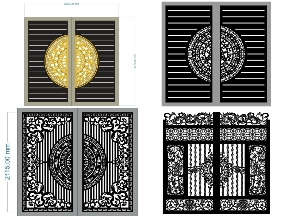 Bộ sưu tập 10 mẫu cổng 2 cánh trống đồng mới
