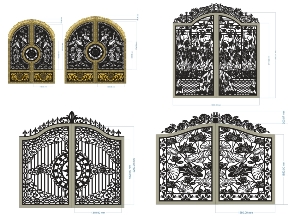 Bộ sưu tập 10 Mẫu Cổng 2 Cánh Vòm Cong Nghệ Thuật