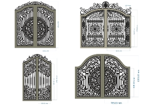 Bộ sưu tập 10 Mẫu Cổng 2 Cánh Vòm Cong Sang Trọng