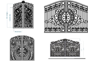 Bộ sưu tập 10 Mẫu Cổng 2 Cánh Vòm Cong Sang Trọng