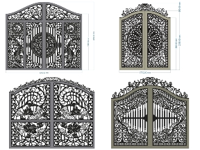 Bộ sưu tập 10 Mẫu Cổng 2 Cánh Vòm Cong Tạo Điểm Nhấn Mặt Tiền