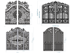 Bộ sưu tập 10 Mẫu Cổng 2 Cánh Vòm Cong Tạo Điểm Nhấn Mặt Tiền