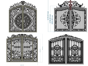 Bộ sưu tập 10 Mẫu Cổng 2 Cánh Vòm Cong Tạo Điểm Nhấn Ngoại Thất