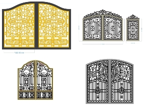 Bộ sưu tập 10 Mẫu Cổng 2 Cánh Vòm Cong Thẩm Mỹ