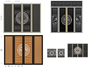 Bộ sưu tập 10 mẫu cổng 4 cánh mới hiện đại