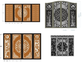 Bộ sưu tập 10 mẫu cổng 4 cánh tài lộc mới nhất (1)