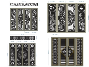 Bộ sưu tập Tổng hợp 10 mẫu cổng 4 cánh tài lộc mới nhất