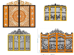 Bộ sưu tập BST 10 Mẫu Cổng 4 Cánh Vòm Cong Sang Trọng