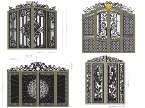 Bộ sưu tập 10 Mẫu Cổng 4 Cánh Vòm Tạo Điểm Nhấn Ngoại Thất