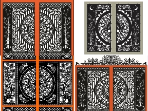 Bộ sưu tập 10 Mẫu Cổng CNC 4 Cánh Trúc Truyền Thống Phối Trống Đồng