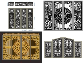 Bộ sưu tập 12 mẫu cổng 4 cánh mới nhất