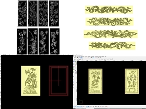 Bộ sưu tập 12 Mẫu Jdpaint Vách ngăn Tứ Quý CNC 2D được tải nhiều