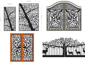 Bộ sưu tập 14 mẫu cổng cây 2 cánh siêu hot