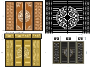 Bộ sưu tập Bộ sưu tập 5 mẫu Catalogue cổng 4 cánh bông tuyết mới nhất