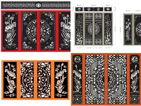 Bộ sưu tập 15 Mẫu Cổng 4 Cánh Trống Đồng Sen