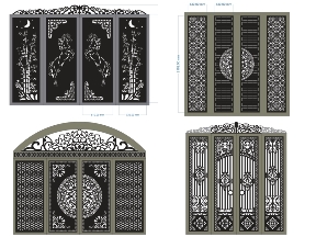 Bộ sưu tập 17 mẫu cổng 4 cánh mới nhất
