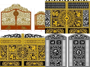 Bộ sưu tập 18 MẪU CỔNG 2 CÁNH TỨ LINH ĐẸP – HOA VĂN TINH XẢO, TÔN VINH ĐẲNG CẤP CÔNG TRÌNH