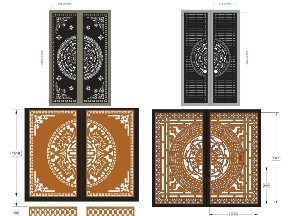 Bộ sưu tập 19 mẫu cổng 2 cánh trống đồng mới