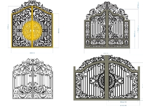Bộ sưu tập 20 Mẫu Cổng 2 Cánh Vòm Cong Tạo Nét Sang Trọng