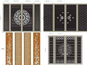 Bộ sưu tập 20 Mẫu Cổng 4 Cánh CNC Nhà Phố Đơn Giản Mà Đẳng Cấp