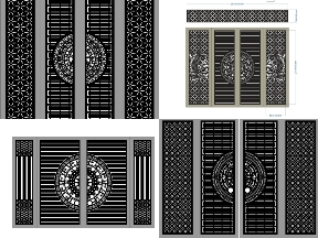 Bộ sưu tập 20 Mẫu Cổng 4 Cánh CNC Nhà Phố Phù Hợp Nhà Ống