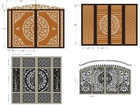 Bộ sưu tập 20 mẫu cổng 4 cánh mới nhất hiện nay