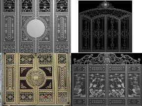 Bộ sưu tập 20 Mẫu Cổng 4 Cánh Nhôm Đúc Nghệ Thuật Cho Nhà Ở