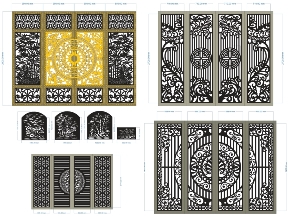 Bộ sưu tập 21 bản vẽ cổng 4 cánh mới hiện đại