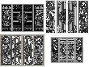 Bộ sưu tập 24 mẫu cổng 4 cánh cá chép