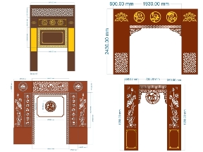 Bộ sưu tập 25 mẫu vách ngăn phòng thờ mới tháng 6