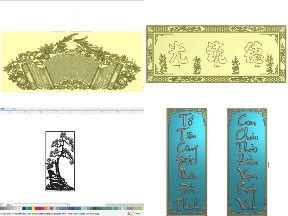 Bộ sưu tập 5 file mềm hoành phi cắt CNC cực đẹp