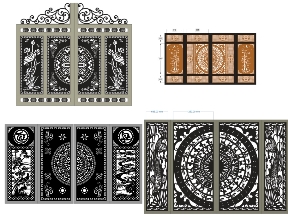 Bộ sưu tập 5 mẫu cổng 4 cánh trống đồng