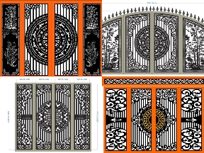 Bộ sưu tập 5 mẫu cổng 4 cánh trống đồng hiện đại