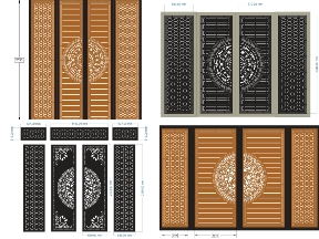 Bộ sưu tập 5 mẫu cổng 4 cánh trống đồng mới nhất