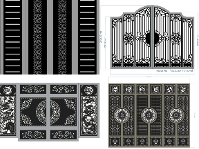 Bộ sưu tập 5 mẫu cổng 6 cánh thiết kế đẹp