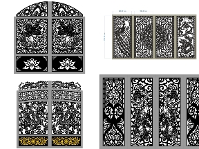 Bộ sưu tập 5 mẫu cổng cắt cnc rồng phượng