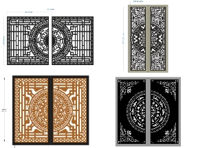 Bộ sưu tập 5 mẫu cổng trống đồng 2 cánh