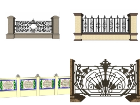 Bộ sưu tập 5 Mẫu Hàng Rào SketchUp Hiện Đại Đẹp Thực Tế