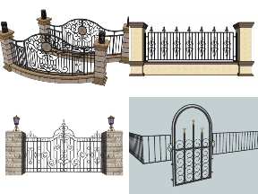 Bộ sưu tập 5 Mẫu Hàng Rào SketchUp Hiện Đại Đẹp Thực Tế