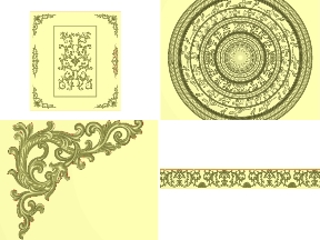 Bộ sưu tập 5 Mẫu hoa văn CNC hoa lá tây trang trí