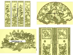 Bộ sưu tập 5 Mẫu Tranh Gỗ CNC thiết kế tinh xảo trên Jdpaint