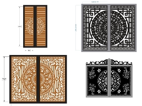 Bộ sưu tập 6 mẫu cổng 2 cánh trống đồng