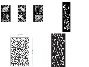 Bộ sưu tập 6 mẫu cổng hoa văn file 2d