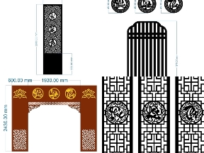 Bộ sưu tập 6 Mẫu vách CNC Phúc Lộc Thọ trang trí nội thất