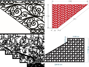 Bộ sưu tập 6 mẫu vách ngăn cầu thang CNC được ưa chuộng