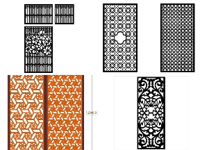 Bộ sưu tập 6 Mẫu vách ngăn CNC hoa văn hiện đại