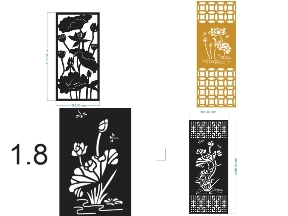 Bộ sưu tập 6 mẫu vách ngăn hoa sen CNC hiện đại