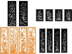 Bộ sưu tập 6 mẫu vách ngăn tùng cúc trúc mai CNC